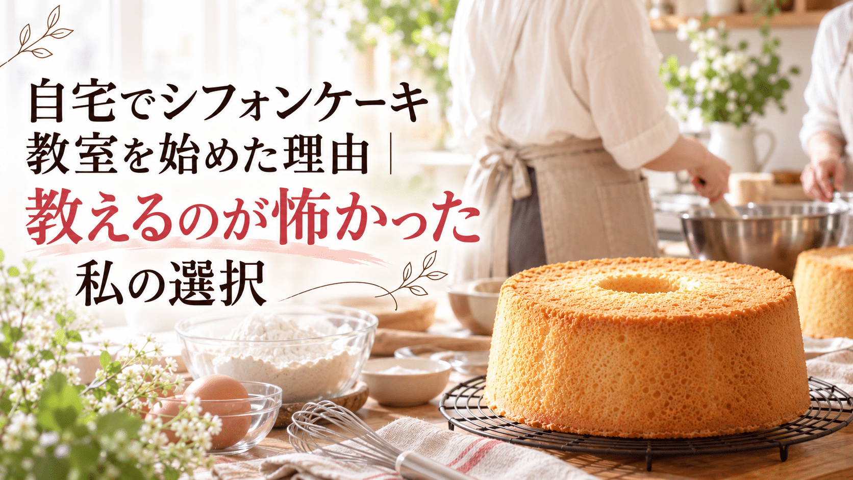 自宅でシフォンケーキ教室を始めた理由と、教えるのが怖かった私の選択